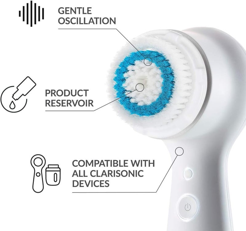 Microtree Brush Head Replacement Compatible with Clarisonic Mia 1, Mia 2, Mia Fit, 2 Pack, Deep Pore Facial Cleansing Replacement Head - Image 2